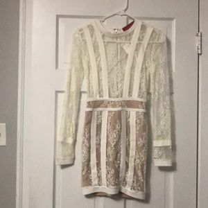 Akira lace cream dress